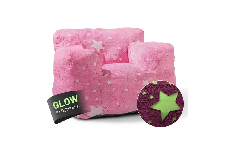 Lumaland Sessel Glow in the Dark Rosa