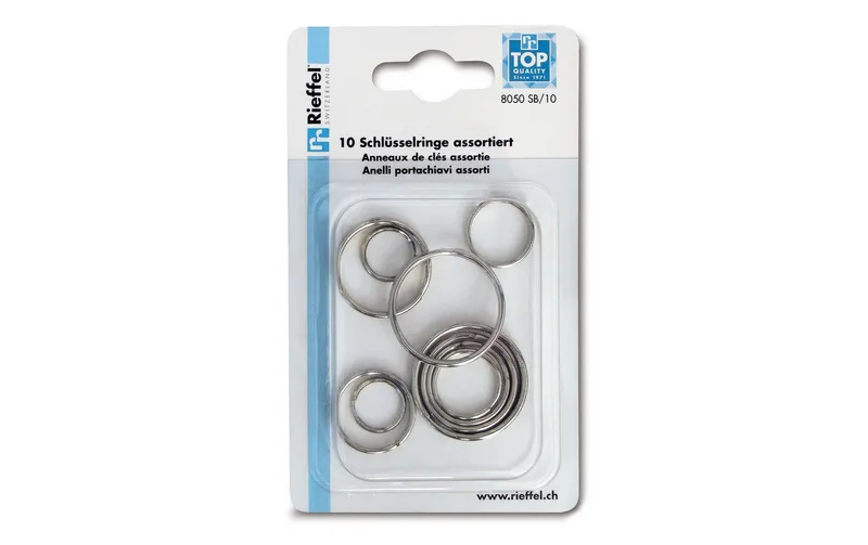 Robert Rieffel anneau de clés 10 pièces, argent