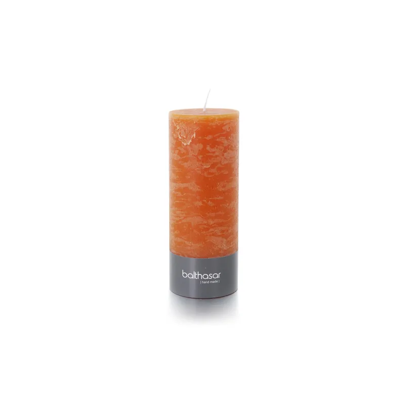 balthasar Zylinderkerze Rustico 18 cm x 7 cm, Orange