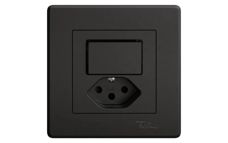 Feller EDIZIOliv Kleinkombi UP 1xT13 - 1xS3 Schwarz