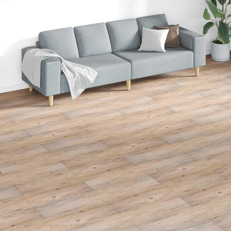 Planches de sol Marron 5,26 m² 18 pièces PVC