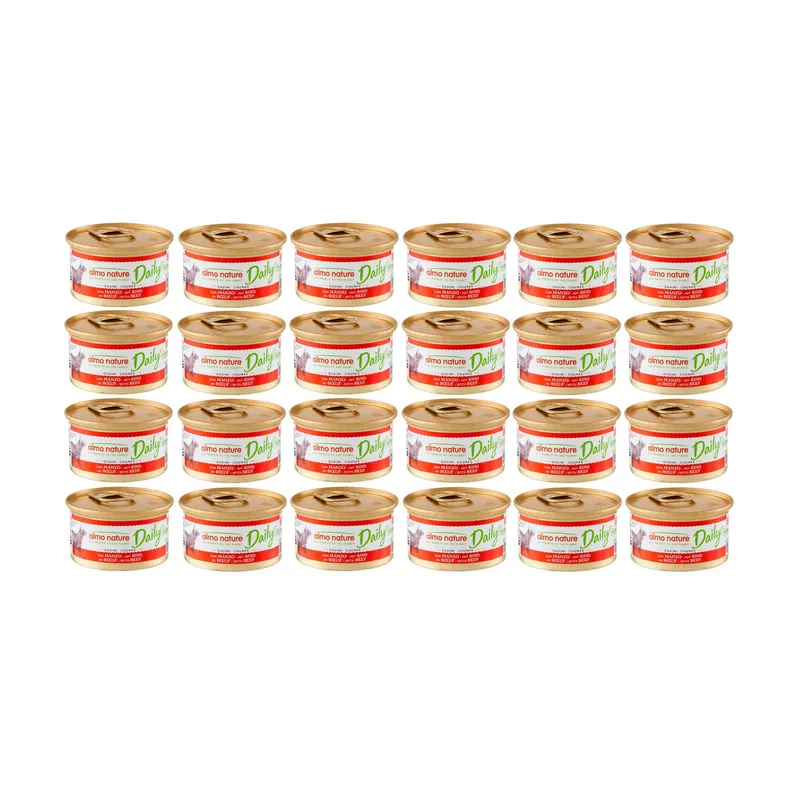 Almo Nature Nassfutter Daily mit Rind 24 x 85g