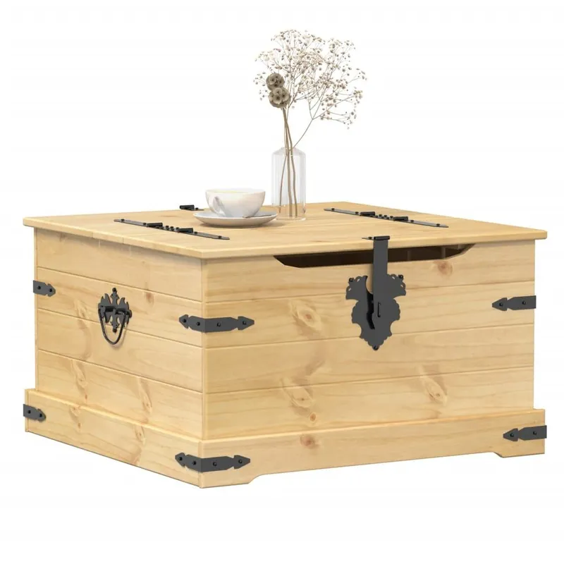 Truhe Corona 78x78x45 cm legno massiccio pino