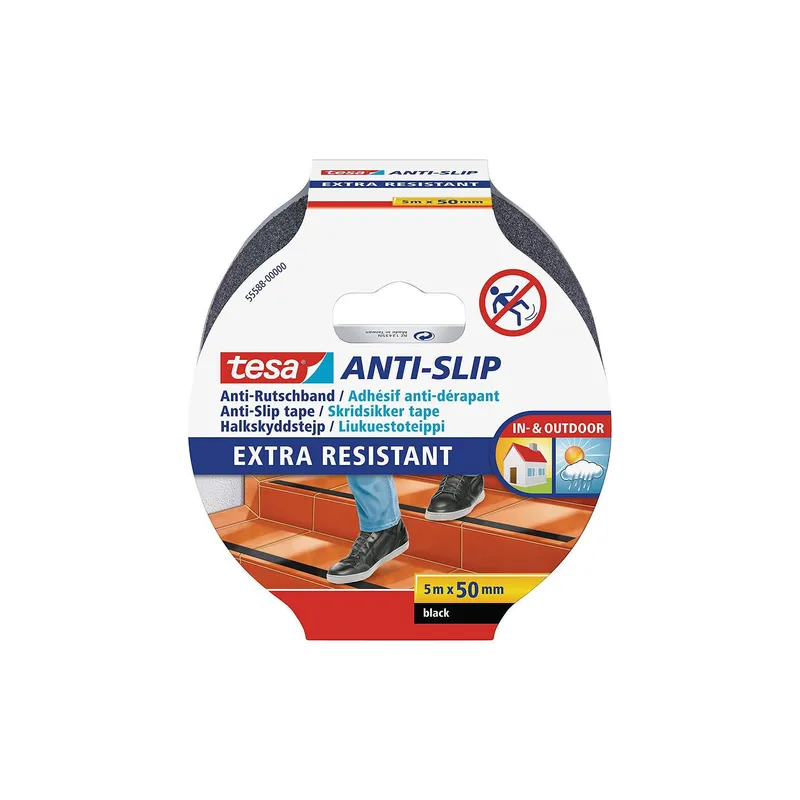 tesa Anti-Rutschband 5 m x 50 mm nero