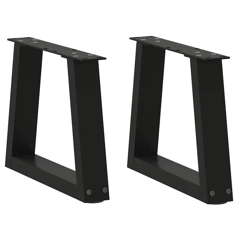 Couchtischbeine V-Form 2 pieces black 30x(30-31,3) cm Stahl