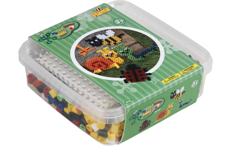 Hama Bügelperlen-Set Maxi Gartenmotive 600 Perlen Mehrfarbig
