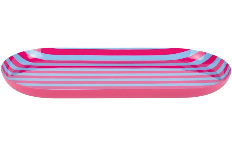 present time Servierplatte Animado Oval Large, Bright pink / Soft blue