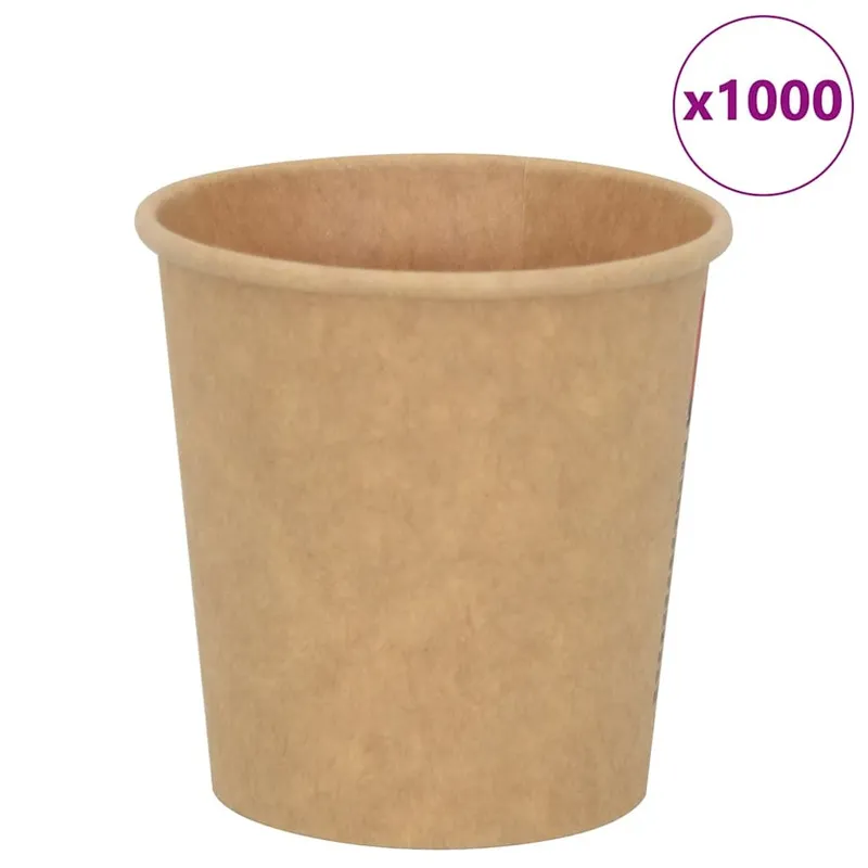 Pappbecher 1000 Stk. 4oz 100ml marrone