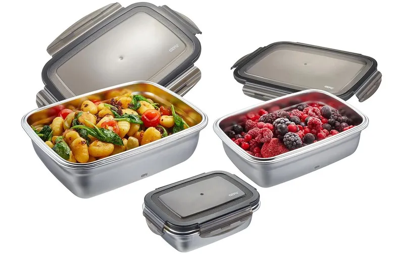 GEFU Vorratsdose Preppo 1.8 l, Silber
