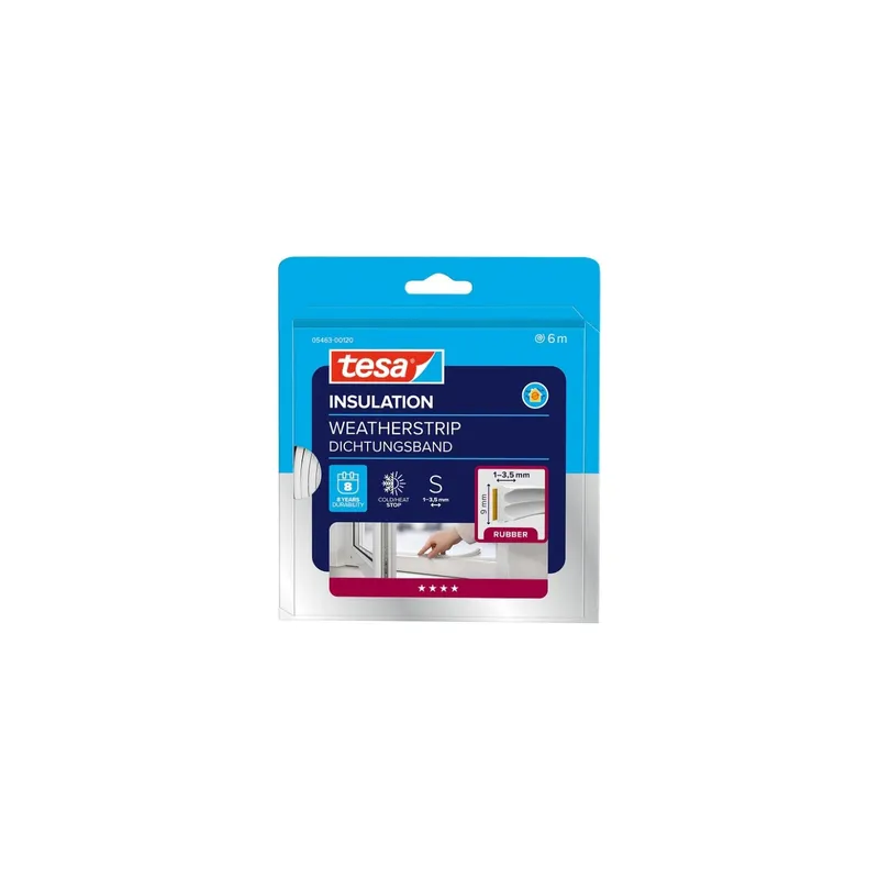 tesa Tesamoll E-Profil Gummi weiss selbstklebend 6 m