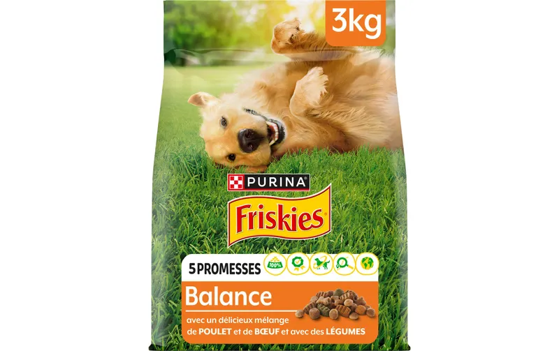 Purina Friskies Crocchette Equilibrio Pollo, Manzo con Verdure 3 kg