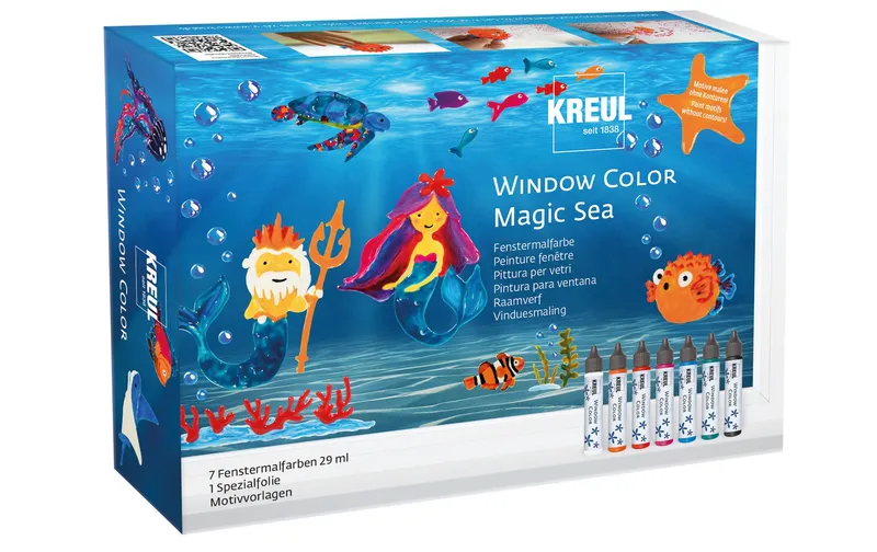 Kreul Fensterfarbe Magic Sea 7 x 29 ml