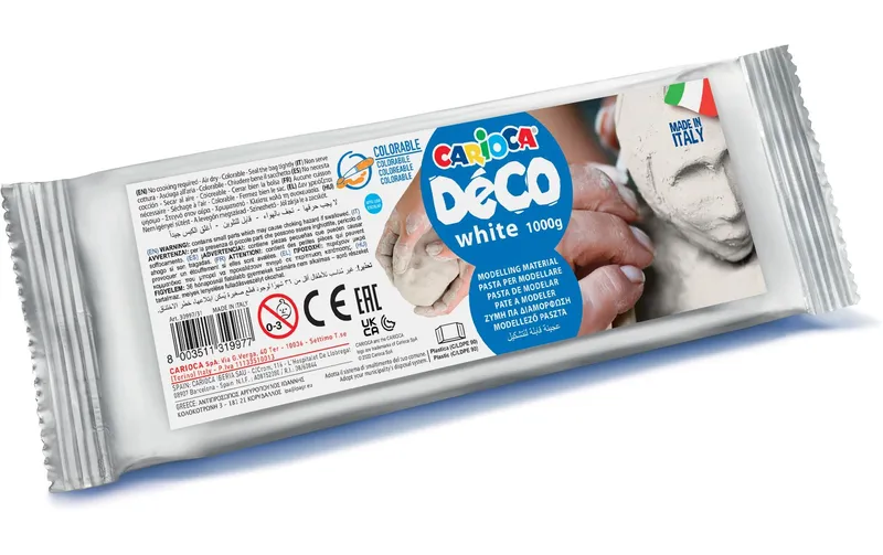 Carioca Modelliermasse Déco 1000 g bianco