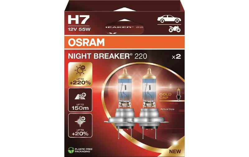 OSRAM Night Breaker 220 Duobox H7 12V 55W PX26d Motorrad/PKW