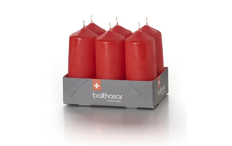 balthasar Zylinderkerze red, 6 pieces