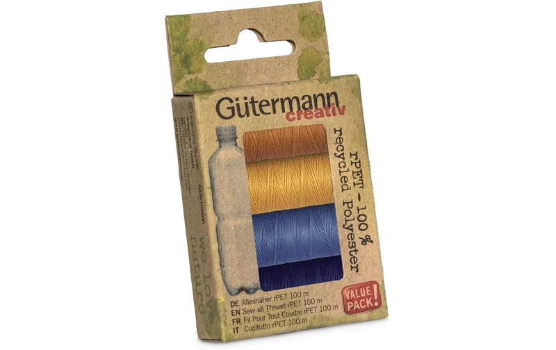 Gütermann Nähgarn-Set Allesnäher rPET Jeansauswahl 4 pezzi, multicolore