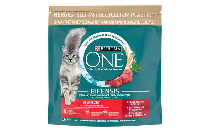 Purina ONE Trockenfutter Sterilcat Rind & Weizen, 1.5 kg