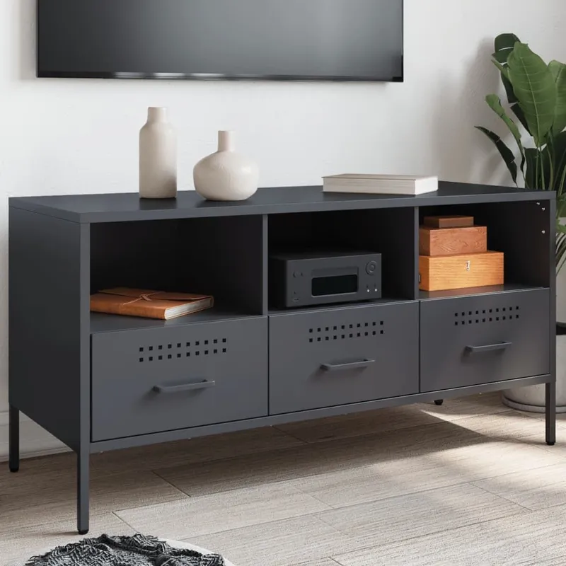 TV-Schrank antracite 100,5x39x50,5 cm Stahl