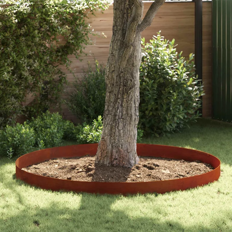 Bordure de Pelouse 450 x 20 cm Acier patiné Rouillé