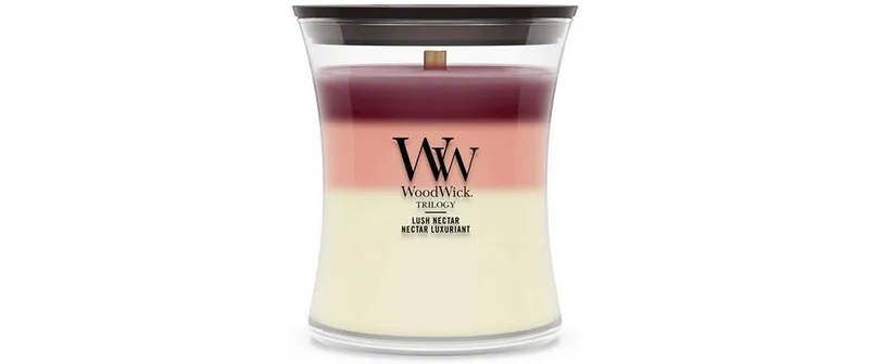 Woodwick Duftkerze Lush Nectar Trilogy Medium Jar