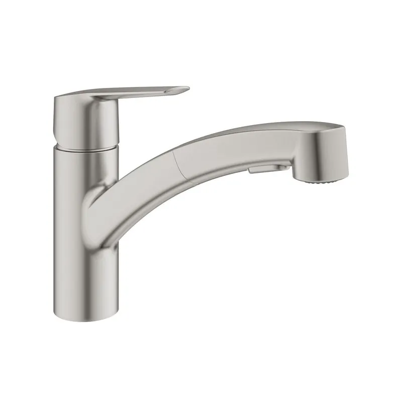 GROHE Küchenarmatur Start 1/2″, Supersteel, herausziehbar