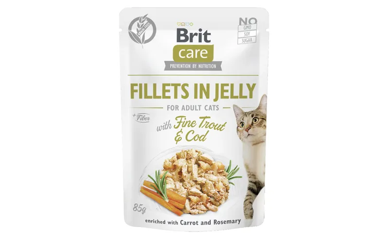 Brit Nassfutter Care Fillets Gelée Forrelle & Kabeljau, 85 g