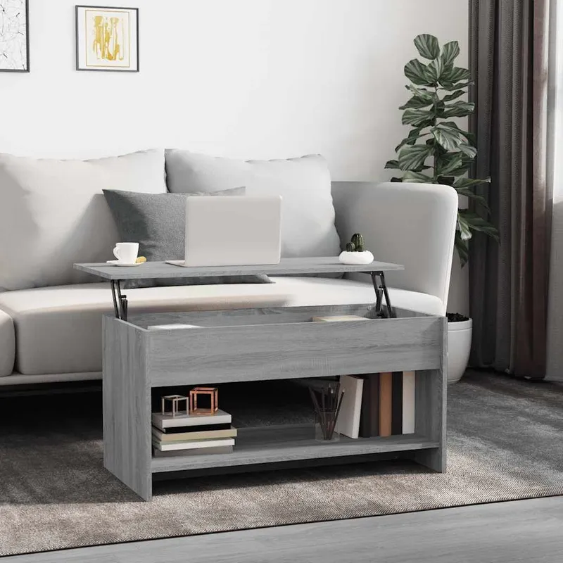 Couchtisch grigio Sonoma 102x50x52,5 cm derivato del legno