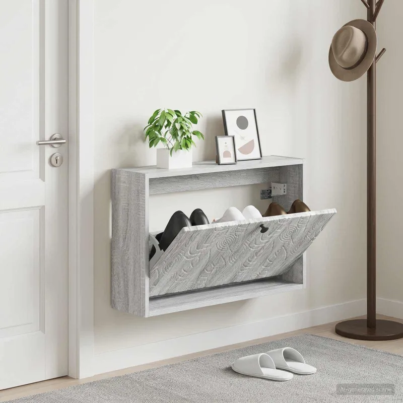 Wandmontierter Schuhschrank DELFT 71 x 17 x 43 cm Holzwerkstoff