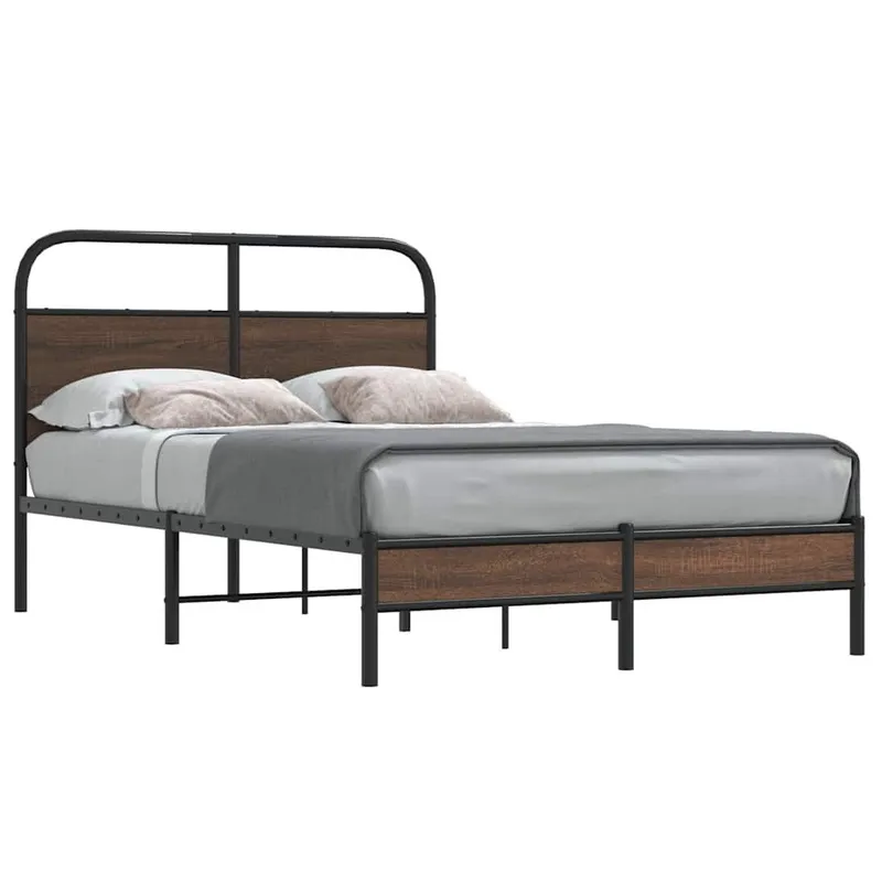 struttura letto senza materasso 120x190 cm marrone roveren-Optik