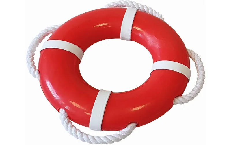 Nobby Schwimmspielzeug Rettungsring mit Seil, Ø 15 cm, red