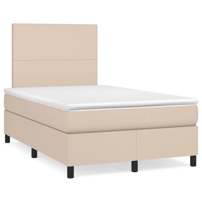 letto boxspring Matratze Cappuccino-marrone 120x190 cm Kunstleder
