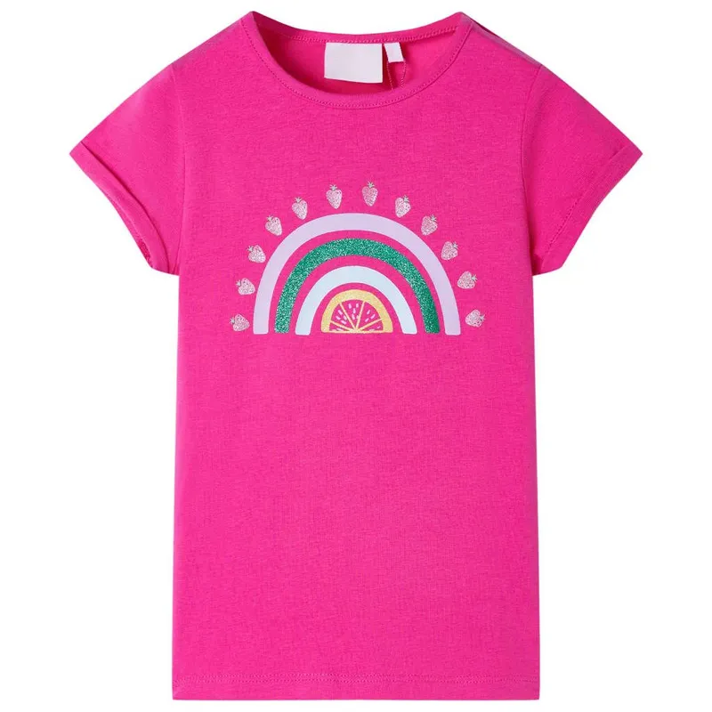 T-shirt pour enfants rose foncé 116