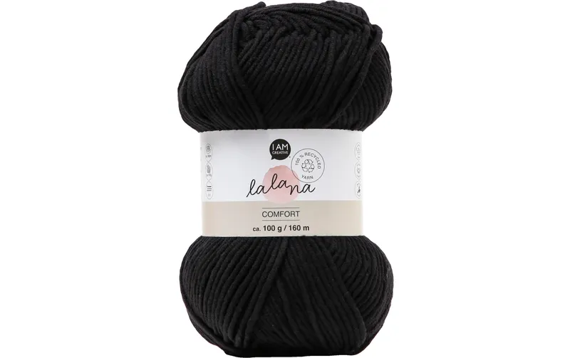 lalana Wolle Comfort 100 g, black