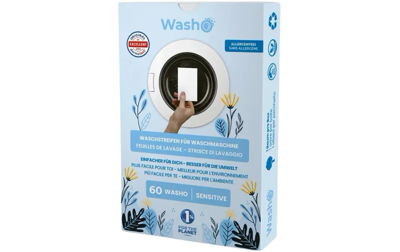 Washo Waschstreifen Sensitive 60 pieces