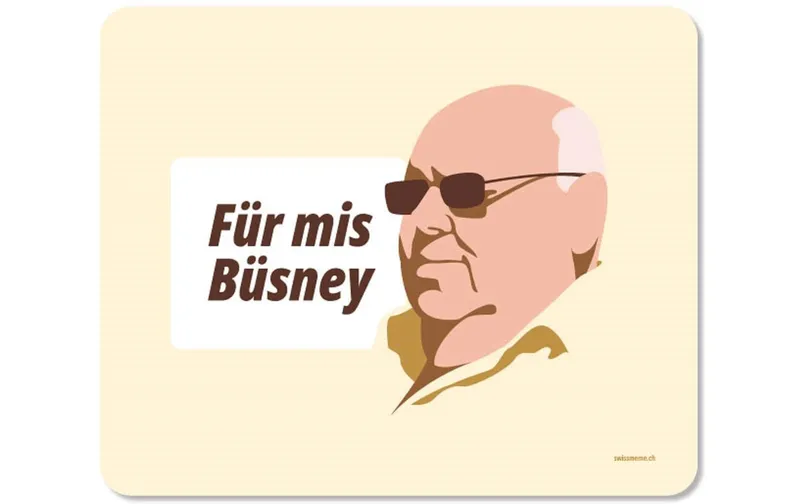 Swissmeme Mausmatte "pour mis Büsney", 22 x 18 x 2.5 cm