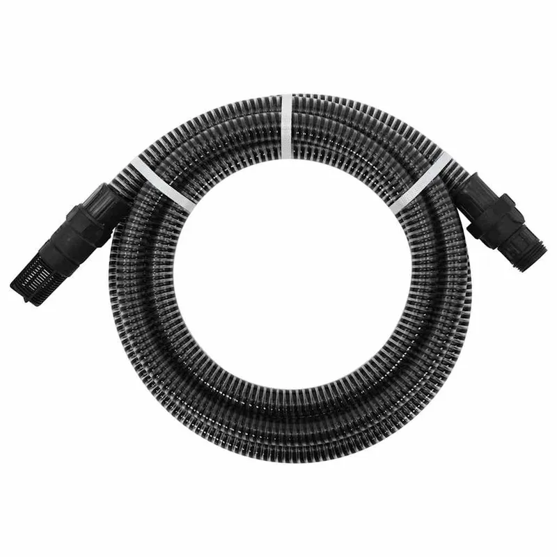 Saugschlauch mit PVC-Anschlüssen nero 1" 7 m PVC