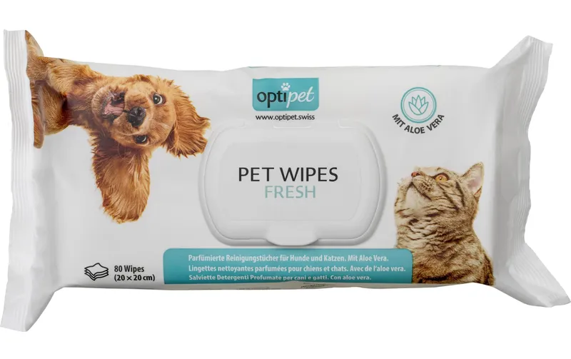 OptiPet Pflegetücher Pet Wipes, 80 pezzi