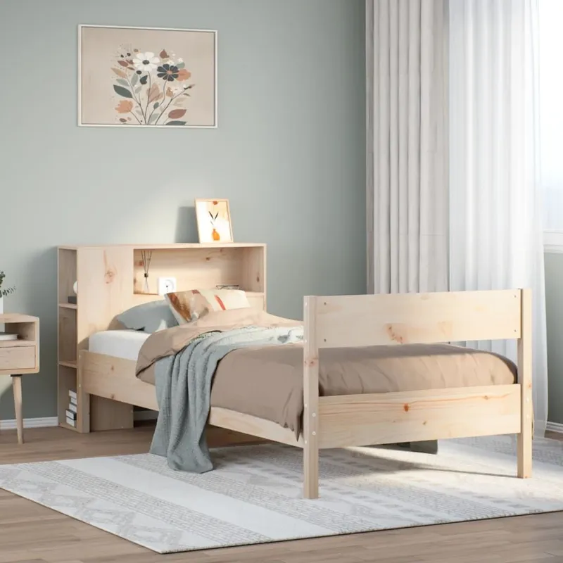 Bücherscaffaleletto senza materasso 75x190 cm legno massiccio pino