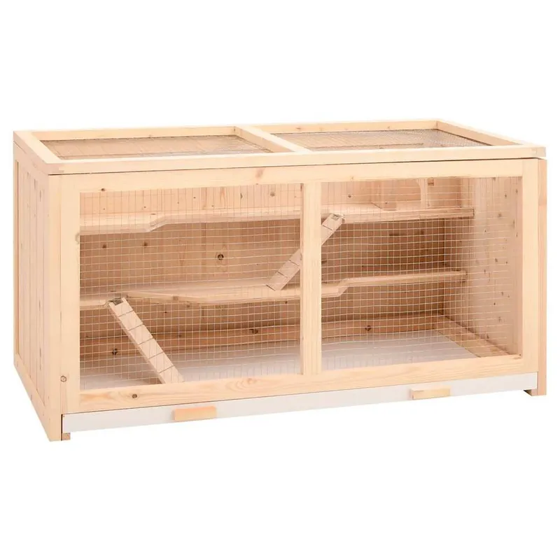 Hamsterkäfig 104 x 52 x 54 cm Massivholz Tanne