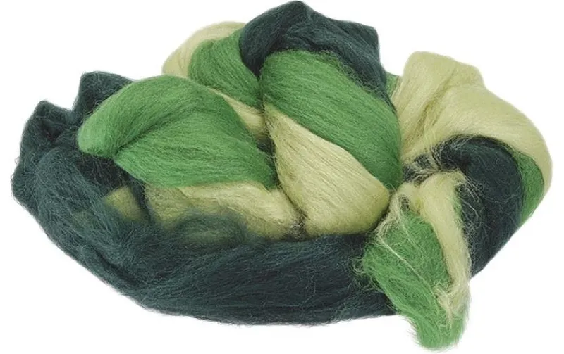 Heyda Filzwolle 3-Strang-Mix 50 g, verde/Hellgrün