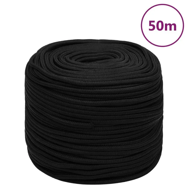 Arbeitsseil nero 8 mm 50 m Polyester