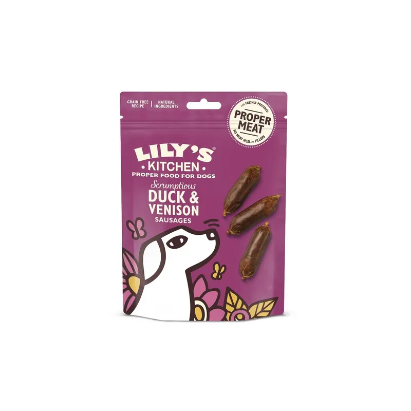 Lily's Kitchen Duck and Venison Sausages, 70 g