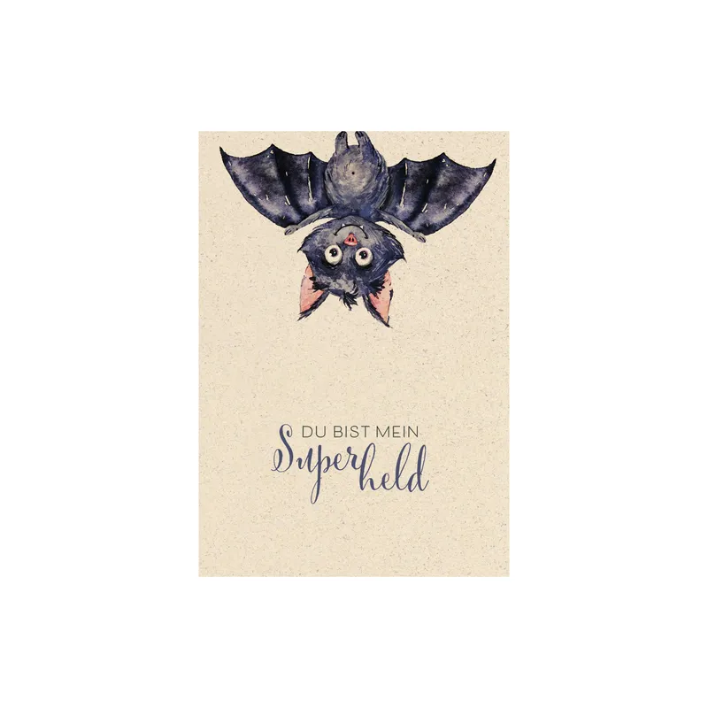 naturel Verlag Motivkarte Superheld 17.5 x 12.2 cm