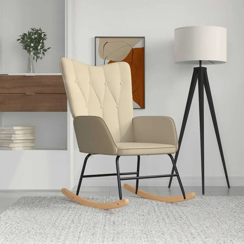 Schaukelstuhl Creme fabric