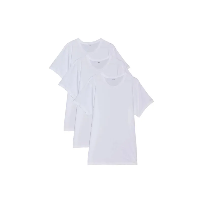 Calvin Klein Wäsche T-Shirt S/S Crew Neck 3Pk Weiss, XL