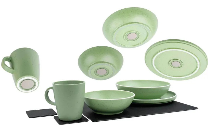 Silwy Magnet-Kunststoff-Geschirrset Dolomit Green