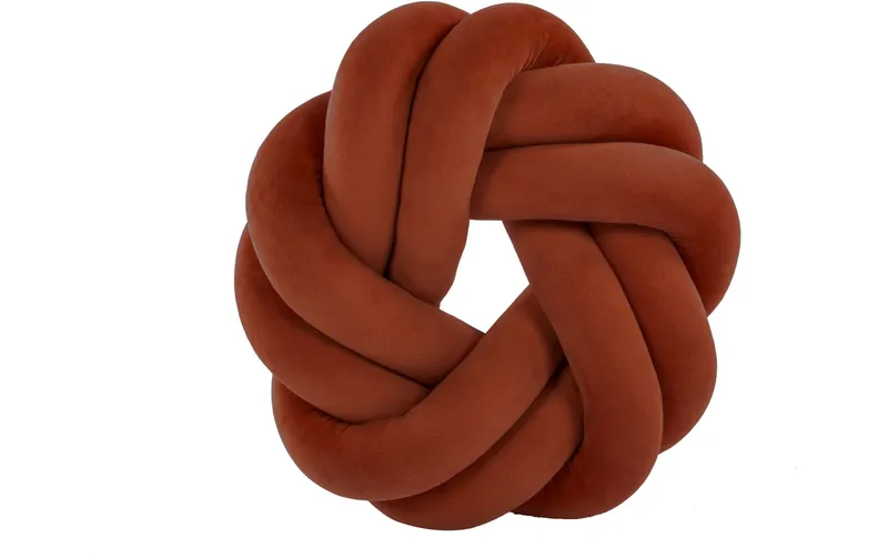 Tiseco Kissen Knot 30 x 30 cm, marrone