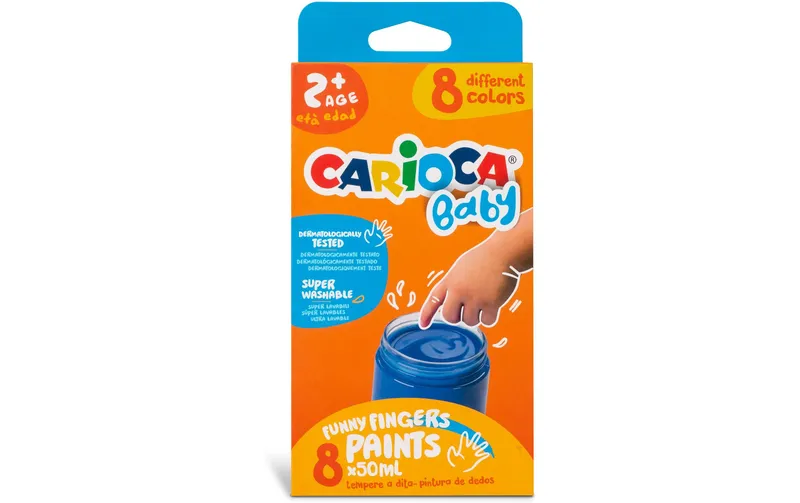 Carioca Fingerfarbe Baby 8 x 50 ml