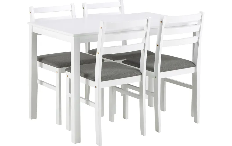 AC Design Esstisch-Set Alicante 110 x 74.5 cm, white