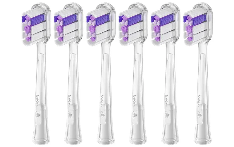 Laifen Zahnbürstenkopf Wave Ultra-Whitening Transparent, 6 Stück